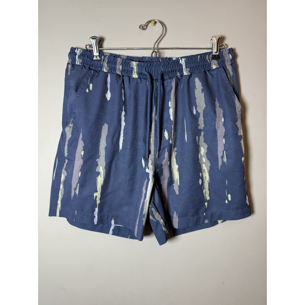 Brooklyn Cloth Men's Shorts size Medium Tie‎ Dye Blue Gray Ivory